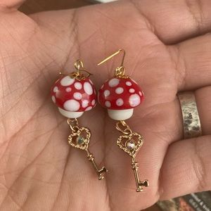Mushroom charms ( set of 2!)